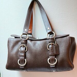 COACH Chelsea Satchel Satchel Brown Leather Turn lock 10134